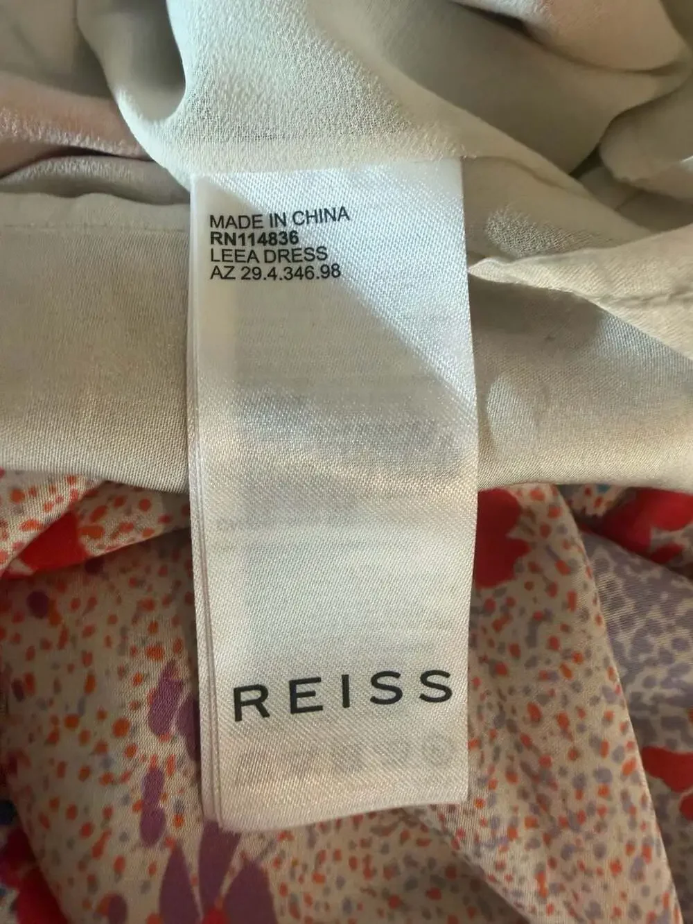 Reiss Leea Printed Scarf Mini Dress Size 10